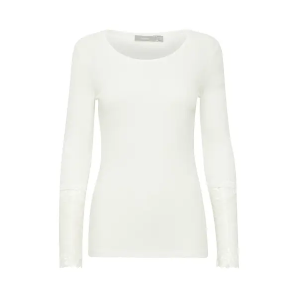 Fransa Frhizamond Damen Langarmshirt Longsleeve Shirt Mit Spitze Stretch Rundhals Baumwollmischung Skinny Fit, Größe, Xs, Farbe, Antique (110602) thumbnail