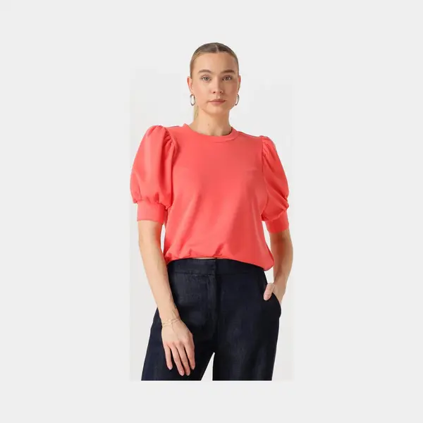 Minus Livana T-shirt Tops & T-shirts Dames - Shirt - Koraal - Maat S thumbnail