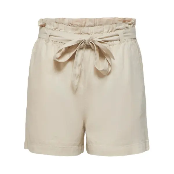 JdY Damen Jdysay Mw Linen Wvn Noos Shorts, Oatmeal/Detail, Melange, 42 Eu thumbnail