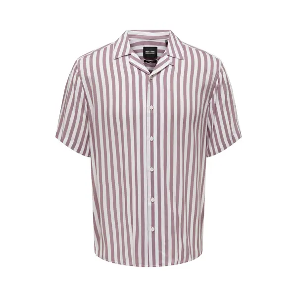 Only & Sons Overhemd 'Wayne' Mauve / Wit thumbnail