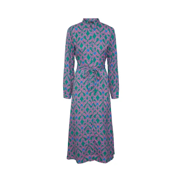 Pieces Pcashley Ls Midi Shirt Dress D2D Dames - Maat Xs thumbnail
