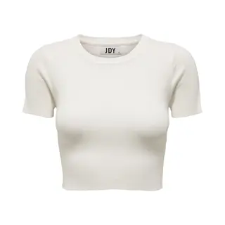 JdY, Damen, Blusen, Bauchfreies Strickoberteil, Weiss, (L)