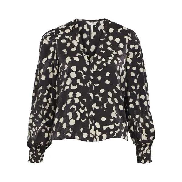 Object Blouse 'Omika' Ecru / Zwart thumbnail