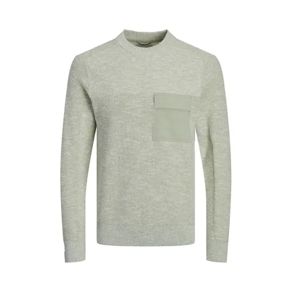 Jack & Jones, Herren, Pullover, Jcodigital Linen Knit Crew Neck, Grau, (L) thumbnail