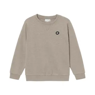 Name It Sweatshirt 'Vimo' Donkerbeige / Zwart / Wit