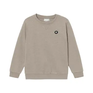 Name It Sweatshirt 'Vimo' Donkerbeige / Zwart / Wit