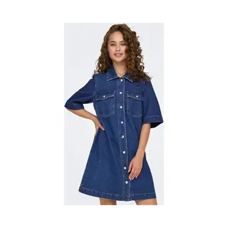 Only Onlbelle S/S Button Dress Dnm Gua Noos