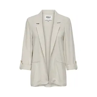 Only Damen Onlsiesta 3/4 Open Linen Bl Tlr Blazer, Moonbeam, 42