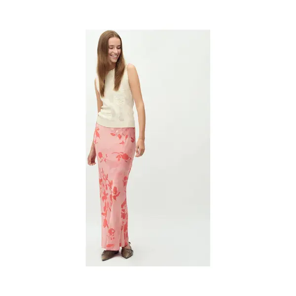 MbyM Aninda-M Felissa Rok Met Print Roze Satijn thumbnail
