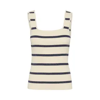 Kaffe Gebreide Top 'KAMorita' Navy / Wolwit