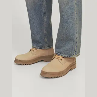 Jack & Jones 12262900_222.26 Stiefel & Stiefelette Sand, Weiß