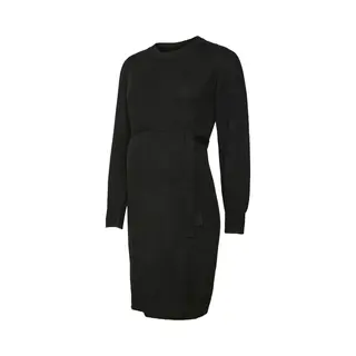 Mamalicious, Damen, Kleider, Mlnewanne L/S Abk Knit Dress A. Noos, Schwarz, (S)