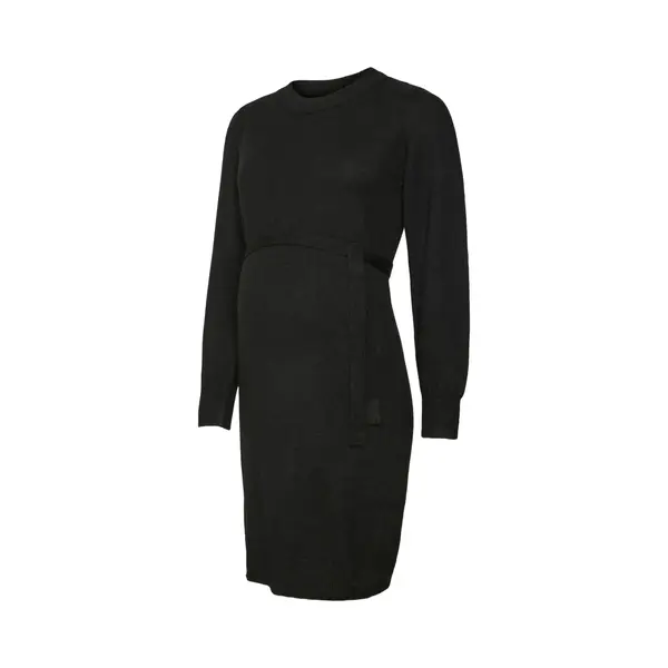 Mamalicious, Damen, Kleider, Mlnewanne L/S Abk Knit Dress A. Noos, Schwarz, (S) thumbnail