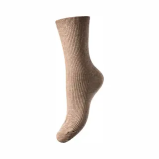 Pieces 1-paar Dames Sokken - Marta - Zachte Katoenen Sokken - Taupe Grey