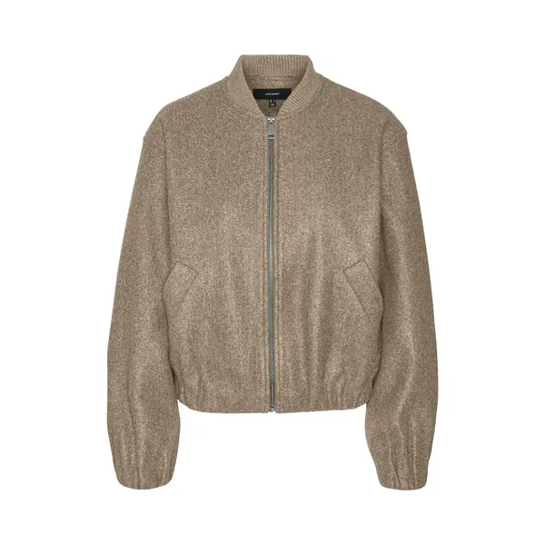 Vero Moda Jas Vmpopbella Short Jacket Ga Ts 10315955 Silver Mink Dames Maat - L thumbnail