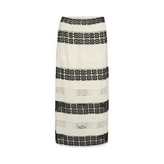 Vero Moda - Vmvelencia Hw Crochet 7/8 Skirt Wvn Btq - Dames - Rokken