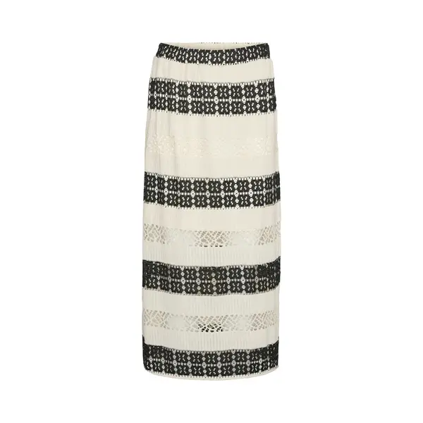 Vero Moda - Vmvelencia Hw Crochet 7/8 Skirt Wvn Btq - Dames - Rokken thumbnail