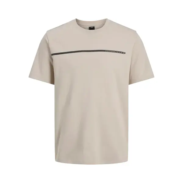 Jack & Jones Jcofusion Full Branding Tee Ss Crew Noos Jcofusion Full Branding Tee Ss Crew Noos Heren (1 Stuk), Lichtbeige, L thumbnail