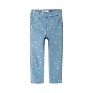 Jegging Met Hartjes Voor Meisjes Name It Jeansblauw
