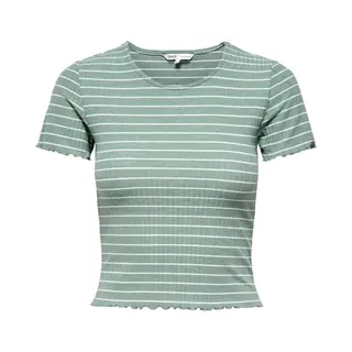 Only Shirt 'ONLEmma' Pastelgroen / Wit