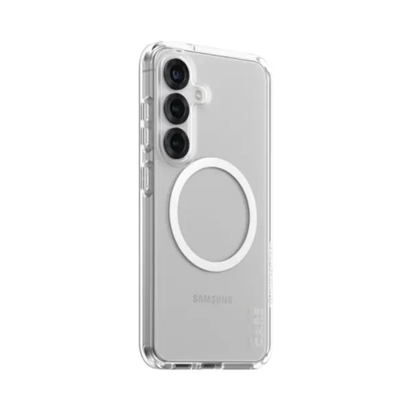 PanzerGlass Care by ® Flagship Case Transparent Urban Combat w. White Qi Compatible Samsung Galaxy S25 mobiele telefoon behuizingen Hoes Transparant thumbnail
