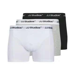 Jack & Jones Herren Jacsoho Solid Trunks 3 Pack Noos, White, L (3er Pack)