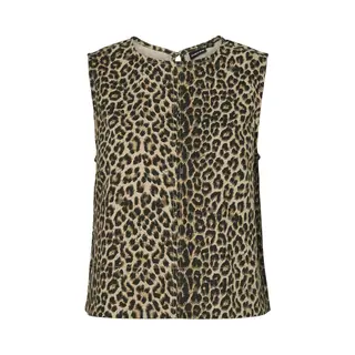 Pieces Top Pcsalume Sl Denim Top 17158200 White Pepper/leo Dames Maat - L