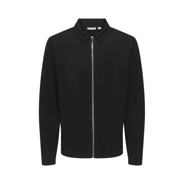 Only & Sons Heren Lichte Jas Onsnewkodyl Regular Zip Zwart - Maat L thumbnail