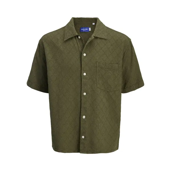 Jack & Jones Jack&Jones - Jortavira Texture Shirt Ss Ln - Heren - Overhemden thumbnail