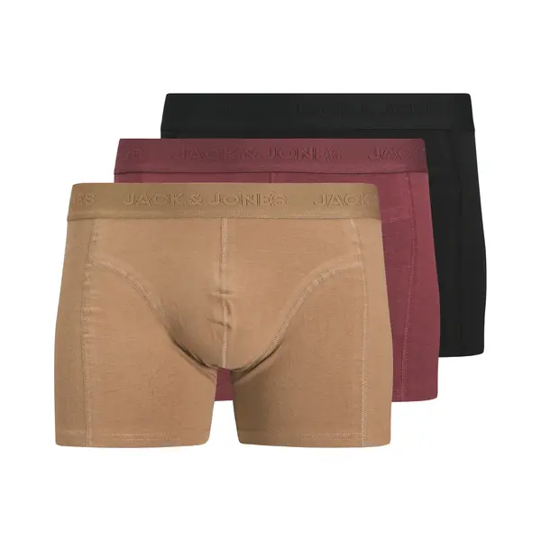 Jack & Jones Boxershorts 'JACOrdinary' Brokaat / Bordeaux / Zwart thumbnail