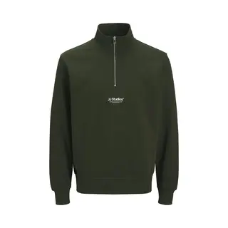 Jack & Jones Herren Sweatshirt Jjesoho Sweat Quarter Zip - Relaxed Fit
