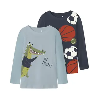 Name It - Nmmkingston 2P Ls Nreg Top Pb - Jongens - Lange Mouwen Shirts