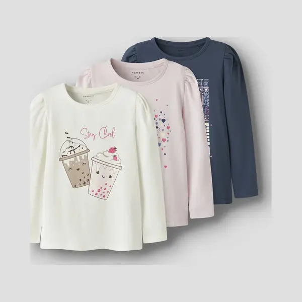 Name It - Nmfollia 3P Ls Top Pb - Meisjes - Blouses thumbnail