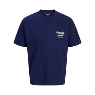 Jack & Jones Herren Rundhals T-Shirt Jornorrebro Typo Tee Ss Crew Neck - Relaxed Fit