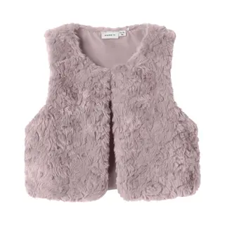 Name It Mini Meisjes Gilet Nano Fake Fur Burnished Lilac