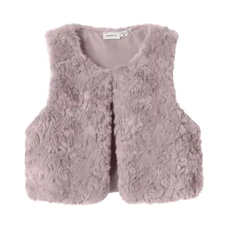 Name It Mini Meisjes Gilet Nano Fake Fur Burnished Lilac