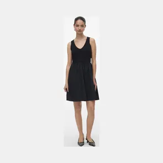 Vero Moda - Vmvally Sl Short Bow Dress Jrs Exp - Dames - Mini Jurken