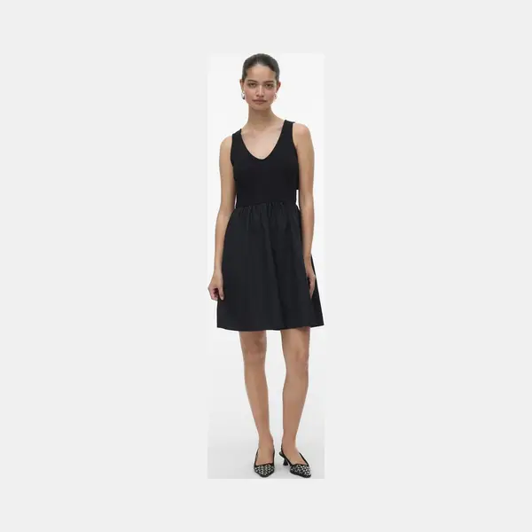 Vero Moda - Vmvally Sl Short Bow Dress Jrs Exp - Dames - Mini Jurken thumbnail