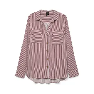 Vero Moda Hemdbluse "Vmbumpy L/S Shirt New Wvn Ga Noos" Viskose, Regular Fit