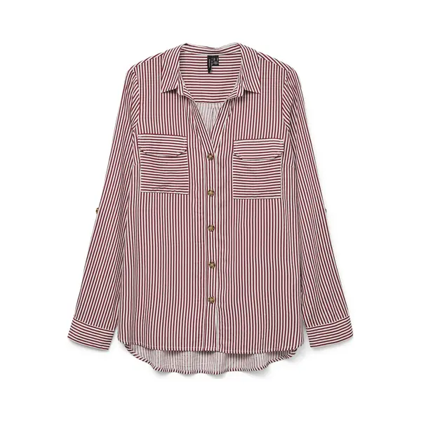 Vero Moda Hemdbluse "Vmbumpy L/S Shirt New Wvn Ga Noos" Viskose, Regular Fit thumbnail