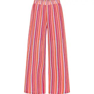 Ichi Broek 'IHLibella' Lichtblauw / Lichtgroen / Pink / Rood