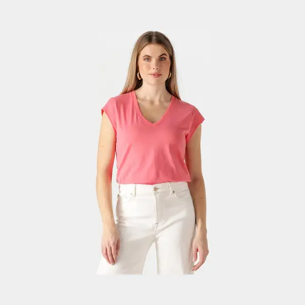 Cc Heart Basic T-shirt Tops & T-shirts Dames - Shirt - Roze - Maat Xs thumbnail