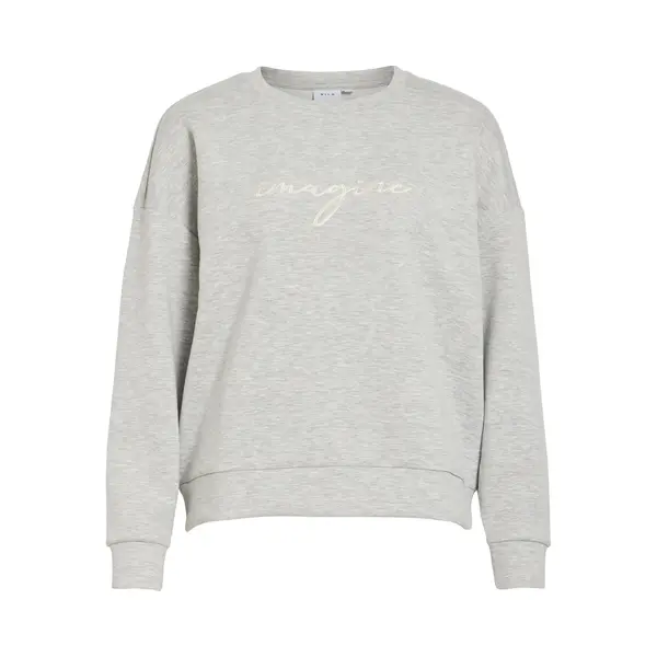 Vila Sweatshirt 'Visiffi' Grijs thumbnail