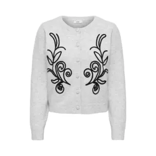 Jdy Gebreid Vest 'JDYJella' Lichtgrijs / Zwart