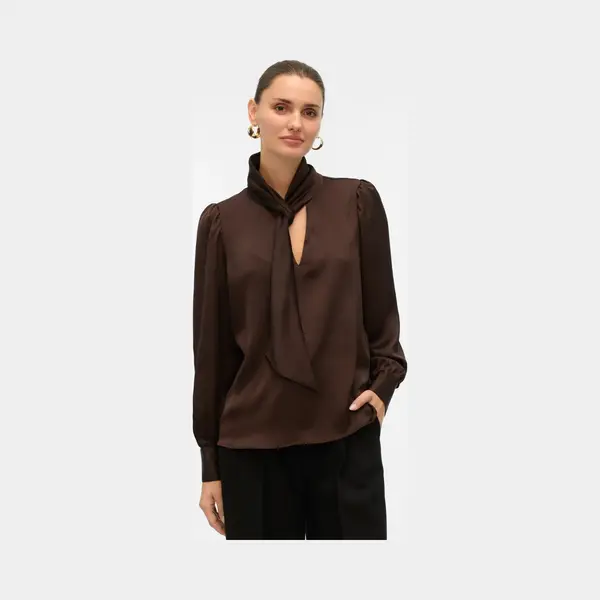 Vero Moda - Vmnini Cia Ls Top Wvn Ga - Dames - Blouses thumbnail