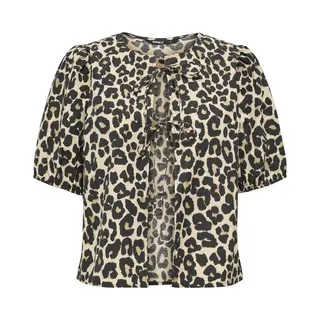 Only Blusenshirt Unifarben Regular Fit Zierschleife Rundhals Stilvoll (1-tlg) Onljenna S/S Tie 2-Way Top Wvn Noos