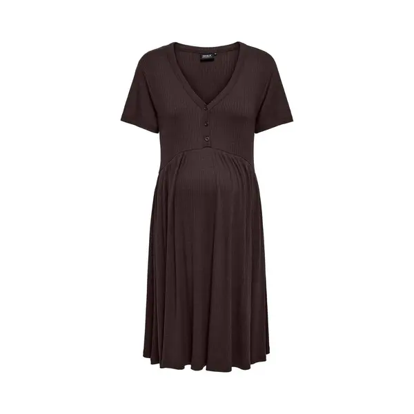 Only Maternity Jurk 'OLMCamoni' Chocoladebruin thumbnail