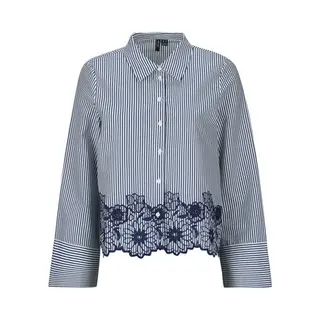 Vero Moda Gestreepte Blouse Met Geborduurde Details