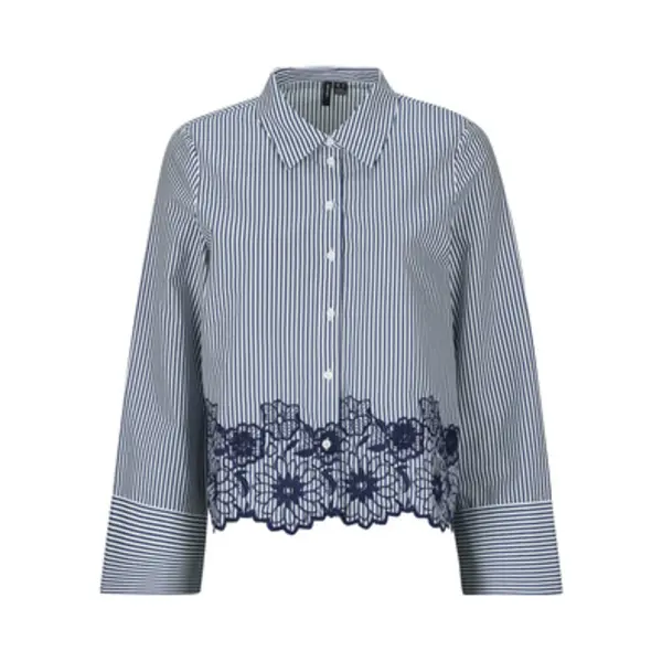 Vero Moda Gestreepte Blouse Met Geborduurde Details thumbnail