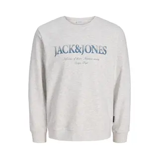 Jack & Jones Herren Jjdevin Daytona Print Sweat Crew Neck (De/Nl/Se/Pl, Alphanumerisch, Xxl, Regular, Regular, White Melange)